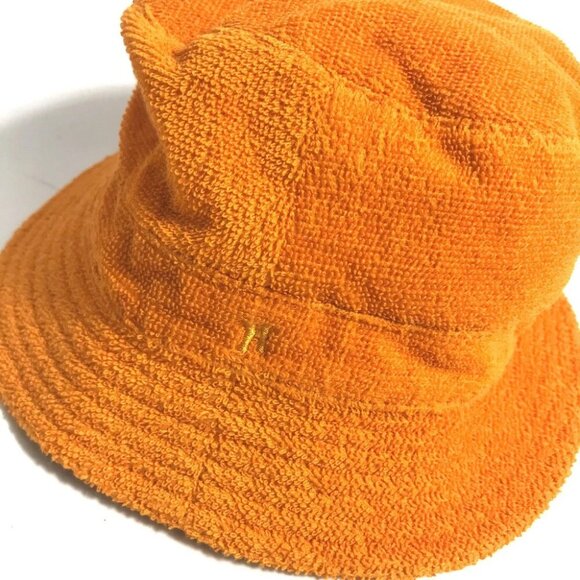 HERMES pile H logo hat bucket hat bob hat cotton Orange main image 4